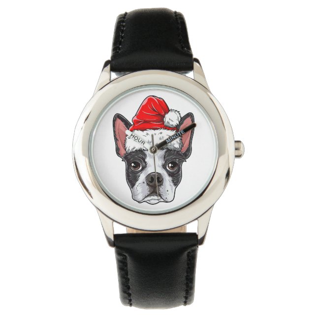 Boston Terrier Kid Watch Birthday Gift för barn Armbandsur (Framsida)