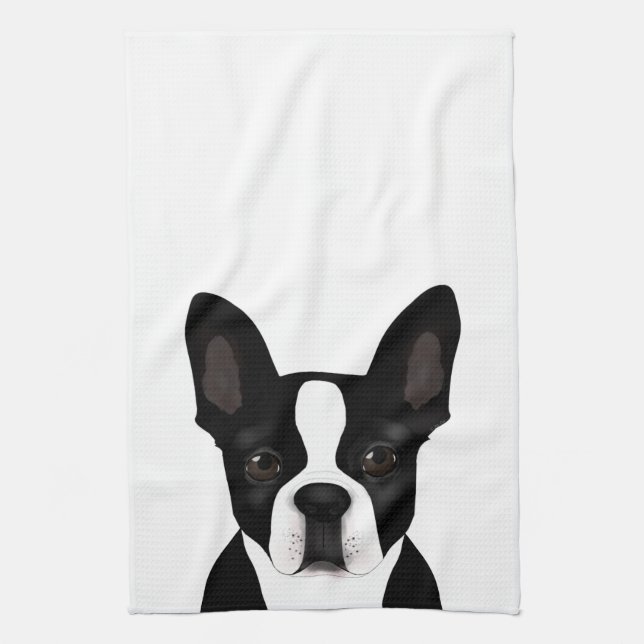 Boston Terrier Kitchen Towel Kökshandduk (Vertikal)