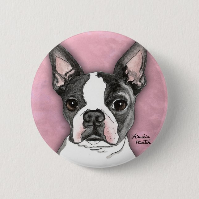 Boston Terrier Knapp (Framsida)