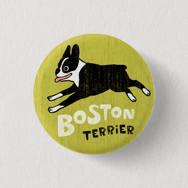 Boston Terrier Knapp (Framsida)