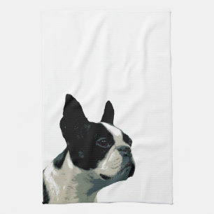 Boston terrier kökshandduk