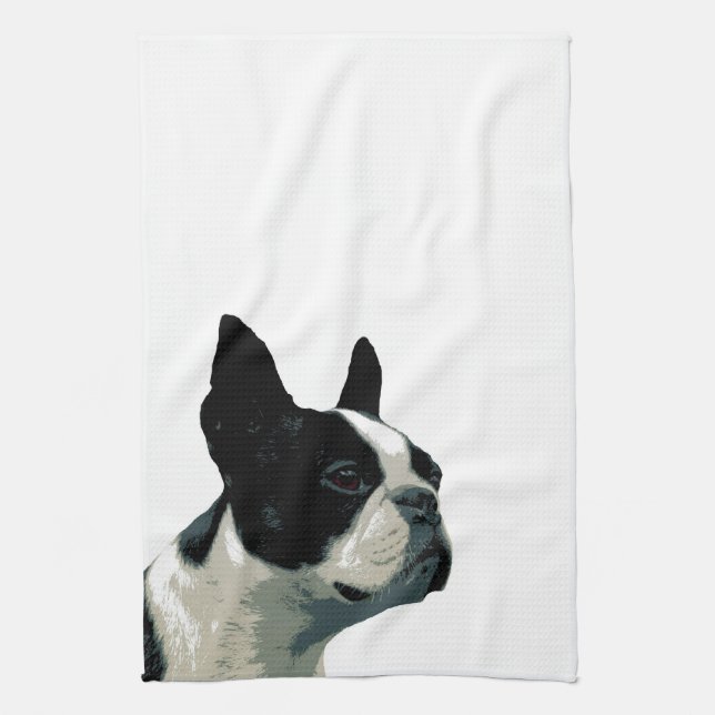 Boston terrier kökshandduk (Vertikal)