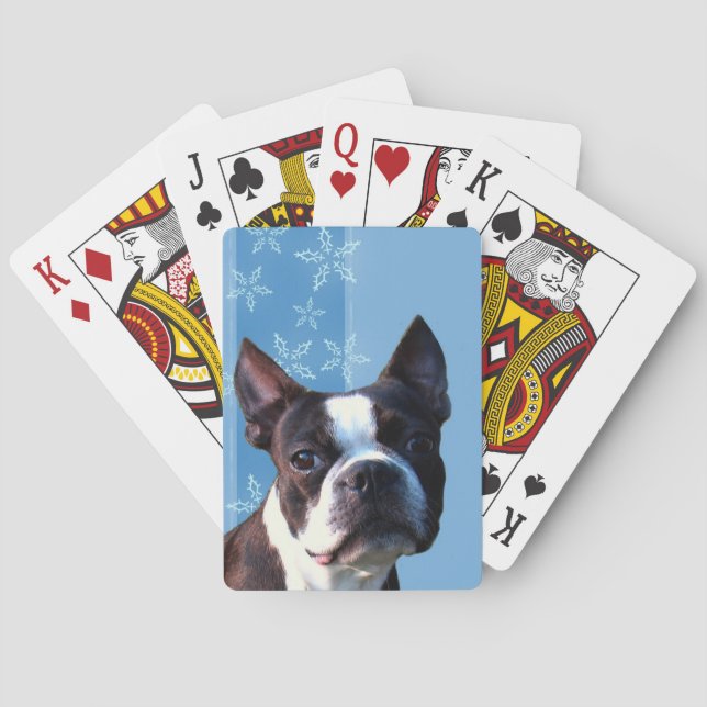 Boston Terrier-kort Casinokort (Baksidan)