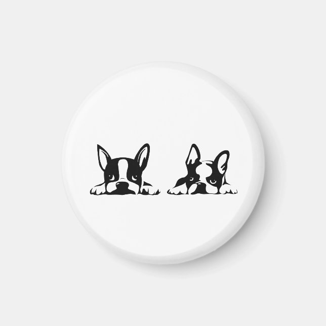 BOSTON TERRIER KOTARO & TEN TEN MAGNET (Framsidan)