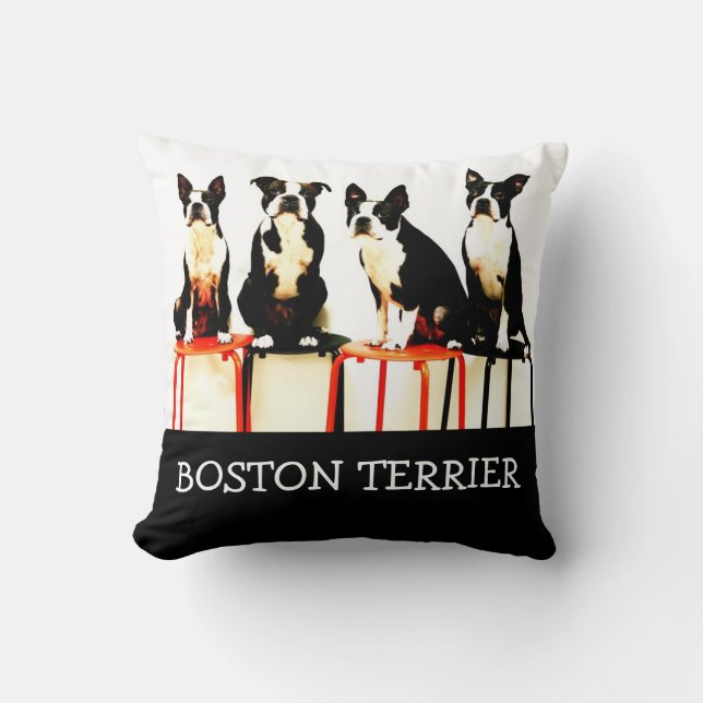 Boston terrier Ⅰ Kudde (Framsida)