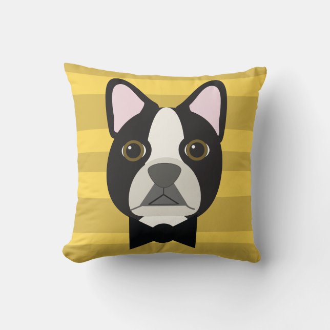 Boston Terrier Kudde (Framsida)