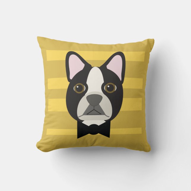 Boston Terrier Kudde (Framsida)
