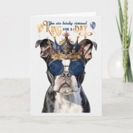 Boston Terrier Kung för en daglig nyfödd Kort