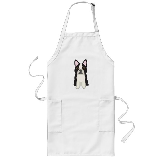 Boston Terrier Långt Förkläde (Framsidan)