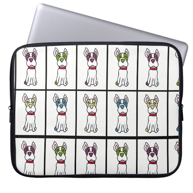 Boston Terrier Laptop sleeve (Framsidan)