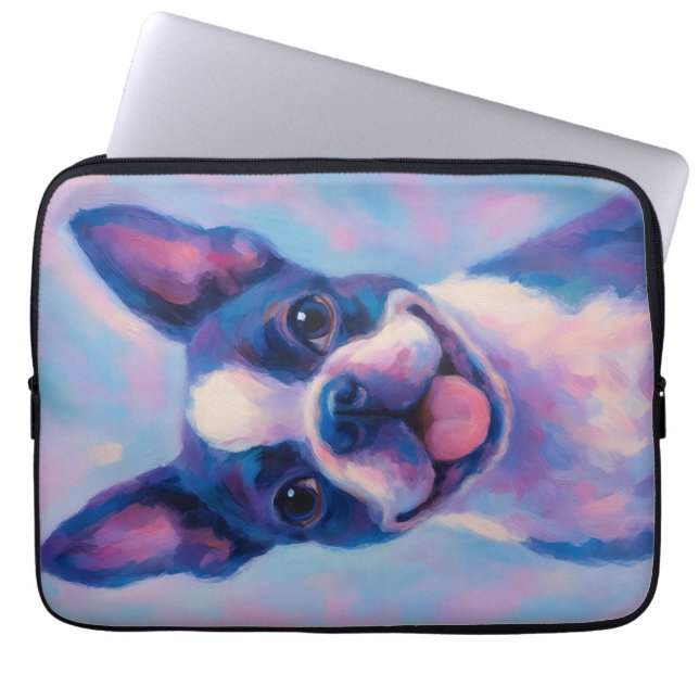 Boston Terrier Laptop sleeve (Framsidan)