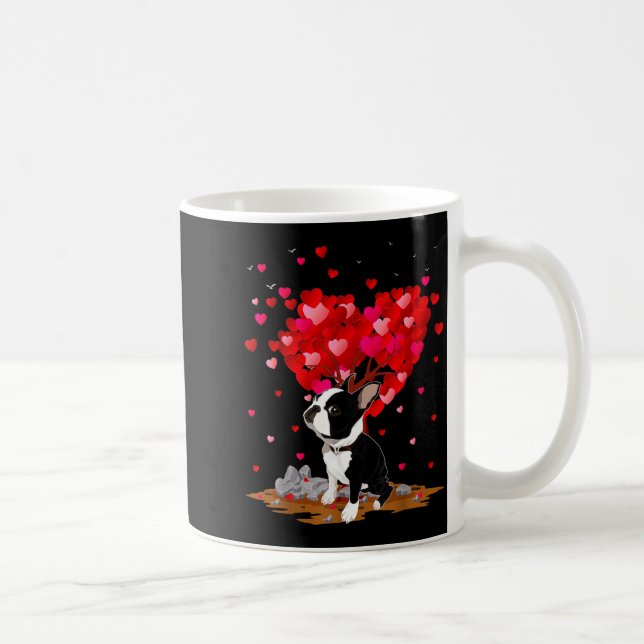Boston Terrier Lover Heart Shape Boston Terrier Va Kaffemugg (Höger)