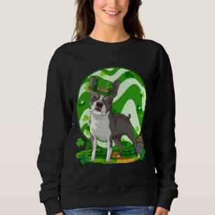 Boston Terrier Lucky Leprechaun Hund St Patricks D T Shirt