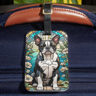 Boston Terrier Luft Freshener Bagagebricka