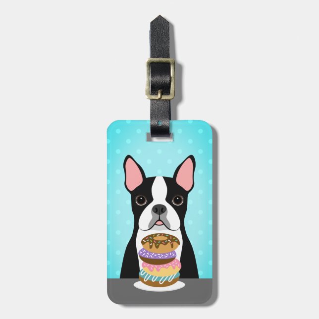 Boston Terrier Luggage Tags Bagagebricka (Vertikal Framsida)