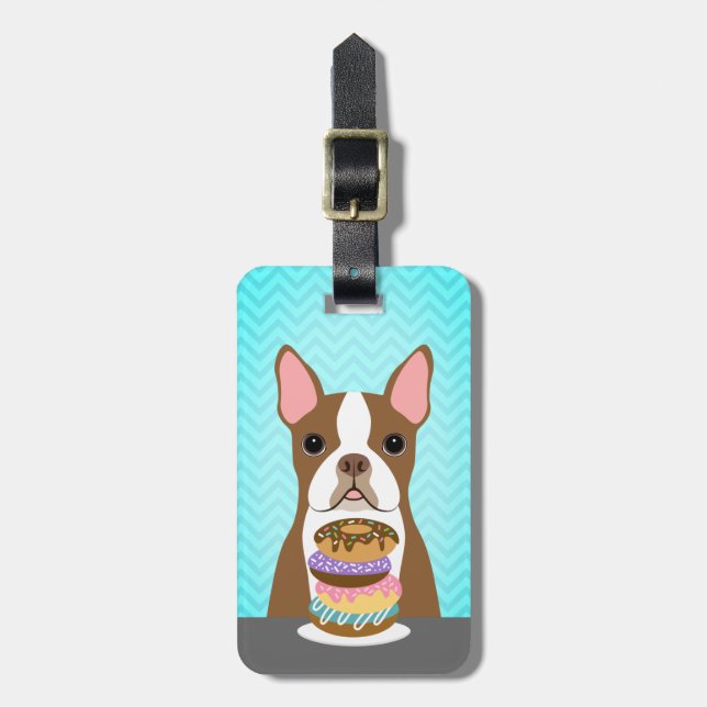 Boston Terrier Luggage Tags Bagagebricka (Vertikal Framsida)