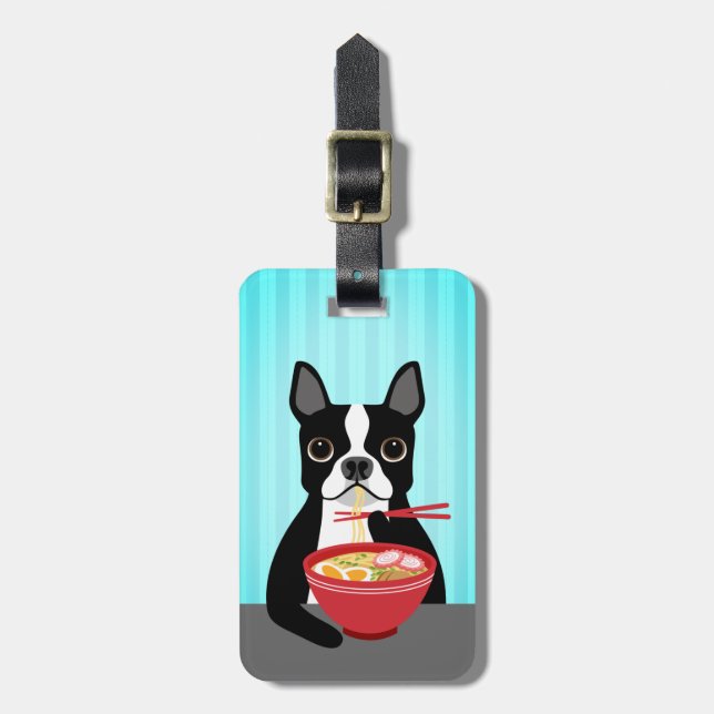 Boston Terrier Luggage Tags Bagagebricka (Vertikal Framsida)