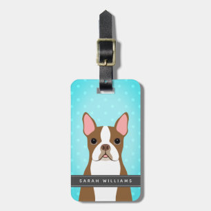 Boston Terrier Luggage Tags Bagagebricka