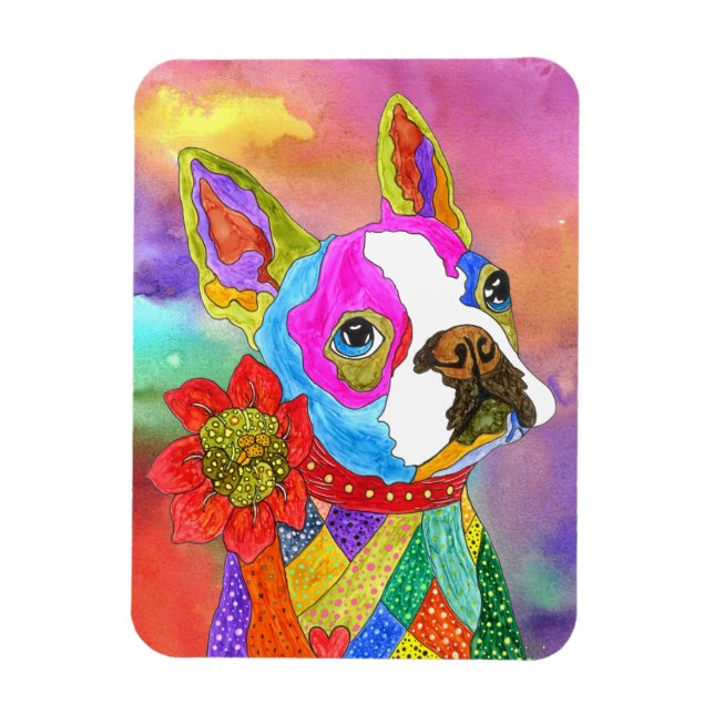 Boston Terrier Magnet 3"x4" (Vertikal)