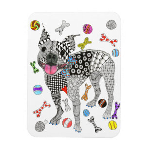 Boston Terrier Magnet 3"x4"