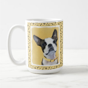 Boston Terrier-målning - Cute Original-Hund Art Kaffemugg