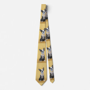 Boston Terrier-målning - Cute Original-Hund Art Slips
