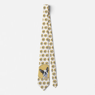 Boston Terrier-målning - Cute Original-Hund Art Slips
