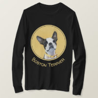 Boston Terrier-målning - Cute Original-Hund Art