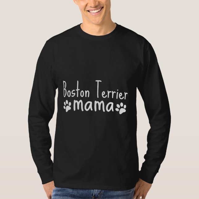 Boston Terrier Mamma 175 T Shirt (Framsida)