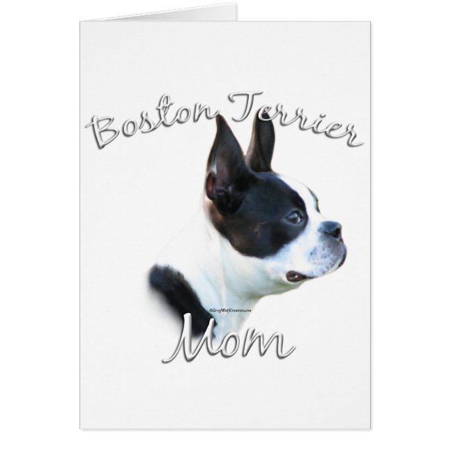 Boston Terrier Mamma 2 Hälsningskort (Framsidan)