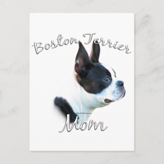 Boston Terrier Mamma 2 Vykort (Framsida)