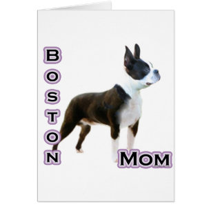 Boston Terrier Mamma 4 Hälsningskort