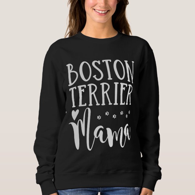 Boston Terrier Mamma Cute Boston Terrier Hund Mamm T Shirt (Framsida)