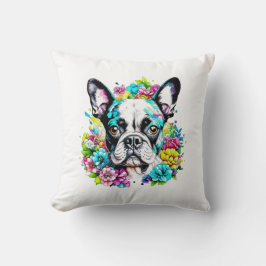 Boston Terrier Mamma Pawprint Kudde