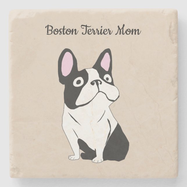 Boston terrier-mamma stenunderlägg (Framsidan)