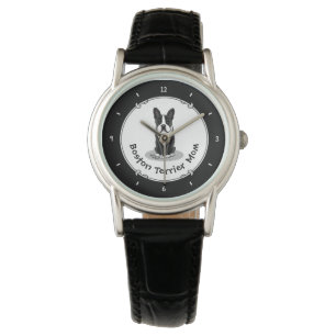 Boston Terrier Mamma (svart) - Cute hund Armbandsur
