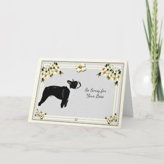 Boston Terrier med Dogwoodsympati Kort