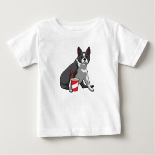 Boston Terrier med Drink T Shirt