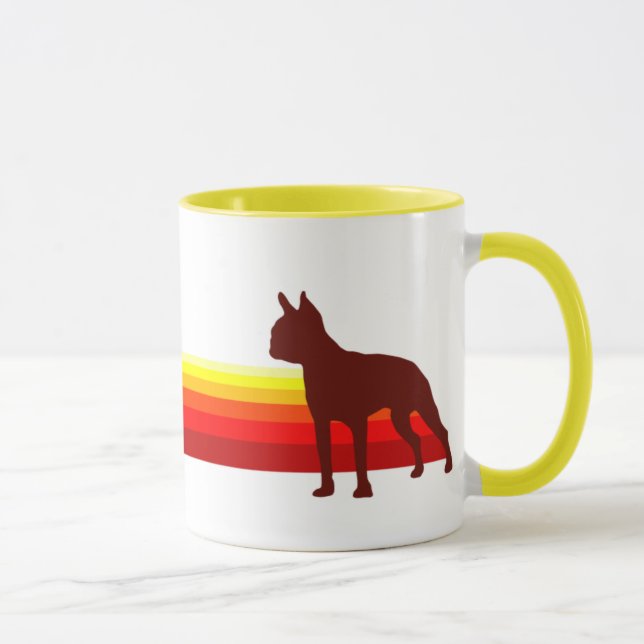 Boston Terrier med randmuggen Mugg (Höger)