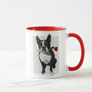 Boston Terrier med Ro i Mouth Mugg