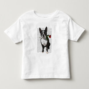 Boston Terrier med Ro i Mouth T Shirt