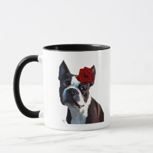 Boston Terrier med Ro på Head 2 Mugg