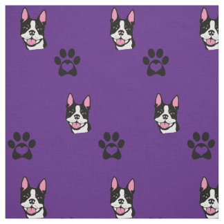 Boston Terrier med tassbomullstyg Tyg