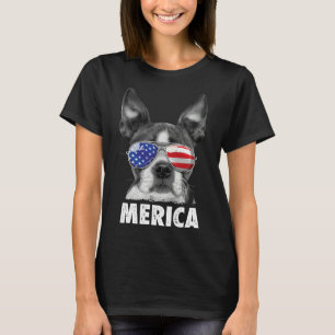 Boston Terrier Merica 4:e juli För manar kvinnor B T Shirt