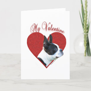 Boston Terrier min valentin Helgkort