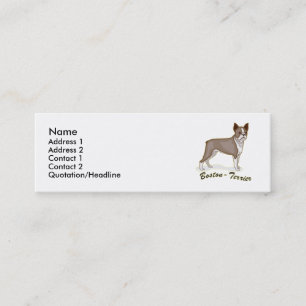 Boston Terrier Mini Visitkort