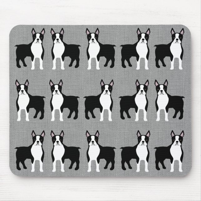 Boston Terrier Mousepad Musmatta (Framsidan)