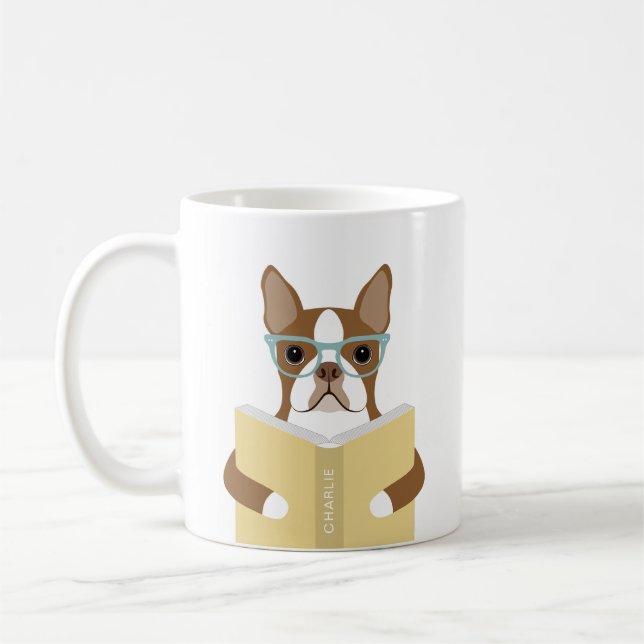 Boston Terrier Mugs Kaffemugg (Vänster)