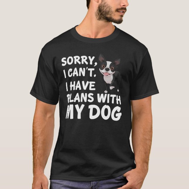 Boston Terrier My Hund T Shirt (Framsida)