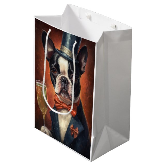 Boston Terrier Nyår (Framsidan Vinklad)